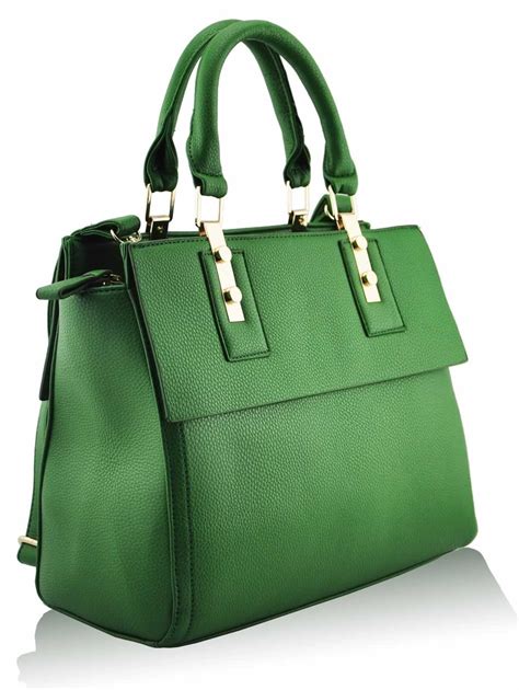 large green designer handbags.